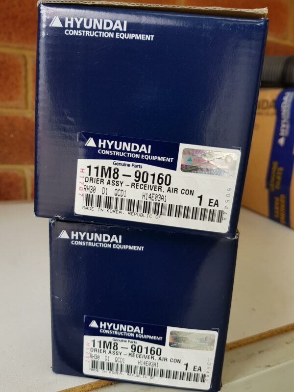 Hyundai 11M8-90160 Drier Assy Receiver Air Con R55-7A Excavator-Heavy-Duty-Parts-Australia-Perth
